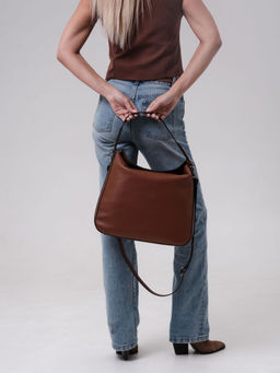 Сумка кожаная на плечо Azaro 30925 коричневый