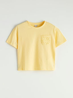 Bisiklet Yaka Fisto Detayl? K?z ?ocuk Ti??rt