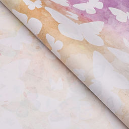 Цена за 10 шт. Бумага упаковочная глянцевая двусторонняя «Яркие бабочки», 100×70 см