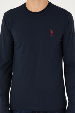 Мужской темно-синий базовый свитшот - U.s. polo assn фото 6