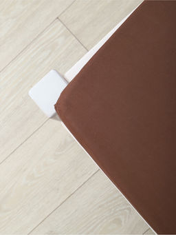 Простыня на резинке из поплина гладкокрашеного - Шоколад 160х200х25