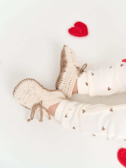 Пинетки вязаные Молоко 0+ - Bungly фото 2