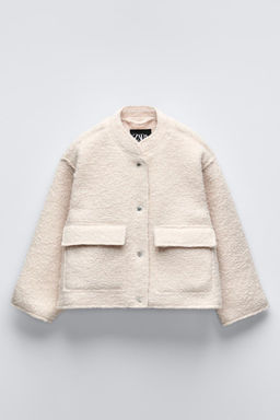 BOUCLE BOMBER JACKET WITH POCKETS - Zara фото 3