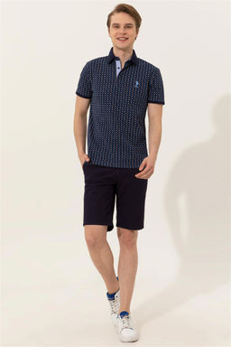 U. S. Polo Assn Мужская темно-синяя футболка с воротником-поло - U.s. polo assn фото 10