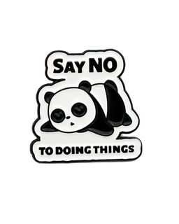 Металлический значок Panda Mood Say No