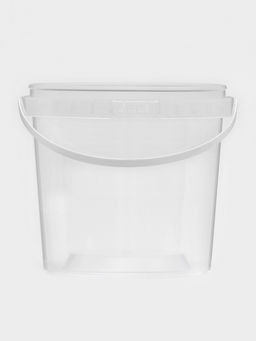 Цена за 100 шт. Ведро с ручкой одноразовое, пластик, 1 л, пищевое, прозрачное