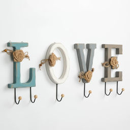Крючки для одежды декоративные TAKE IT EASY Love  буква с крючком, 26?12 см