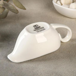 Цена за 6 шт. Соусник Wilmax, 100 мл, 13×6×5 см, фарфор, белый