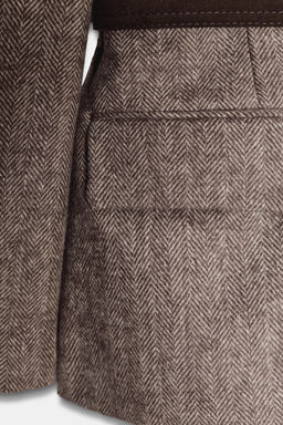 HERRINGBONE BLAZER WITH BELT - Zara фото 8