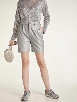 Кожаные шорты, серые - Heine фото 6