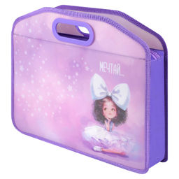 Папка для школьных тетрадей пластиковая Феникс+, арт. 72351/ 12 БАЛЕРИНЫ (полипропилен, формат А4, 3