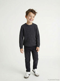 Bisiklet Yaka Erkek ?ocuk Triko Kazak