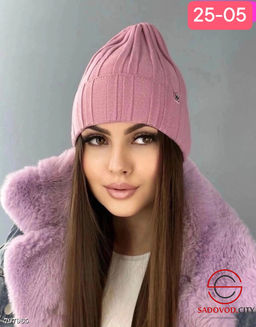 Тёплая шапка внутри флисе вязка