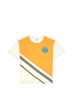 Erkek _ocuk Turuncu Comfort Bisiklet Yaka Ti__rt Sepette S_rpriz _ndirim