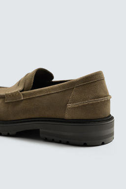 LEATHER TRACK PENNY LOAFERS - Zara фото 13