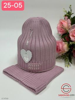 Комплект шапка и снуд для девочки