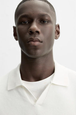 TEXTURED KNIT POLO SHIRT - Zara фото 25