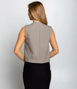 Жилет #КТ6001 (6), бежево-серый - Dommod фото 3