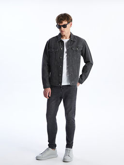 Standart Kal?p Erkek Jean Ceket