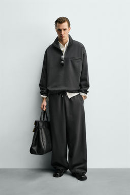 PANTAL?N BAGGY FIT JOGGER / Gris antracita