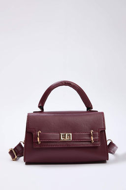 Bordo Gold Toka Detayl? Kad?n Mini City Canta TAKAW26OC00030