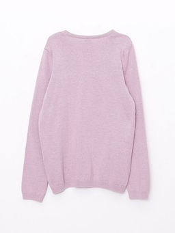 Bisiklet Yaka Basic Uzun Kollu K?z ?ocuk Triko Kazak - Waikiki фото 2