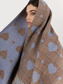 в составе ШЕРСТЬ  и КАШЕМИР Большой, мягкий, теплый  двусторонний палантин - Tantino фото 6