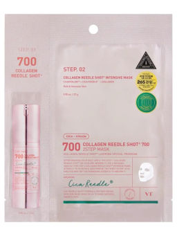 Collagen Reedle Shot 700 2Step Mask - Двухступенчатая тканевая маска с микроиглами и коллагеном, 25 г+1,5 г