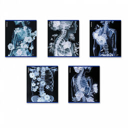 Цена за 5 шт. Тетрадь общая ученическая ErichKrause Flower Ray, 48 листов, клетка, металлизированный голографический картон_MIX-PACK  фото 2