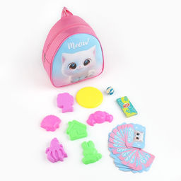 Рюкзак детский с набором для игры в песочнице Милый котёнок - NAZAMOK KIDS фото 2