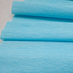 Бумага крепированная голубая 60г/м2 (№35) 50*250см, в пакете