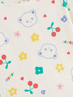 Bisiklet Yaka K?z ?ocuk Pijama Tak?m