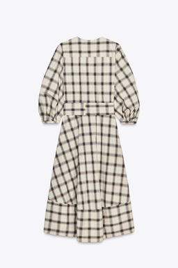 ZW COLLECTION CHECK SHIRT DRESS - Zara фото 7