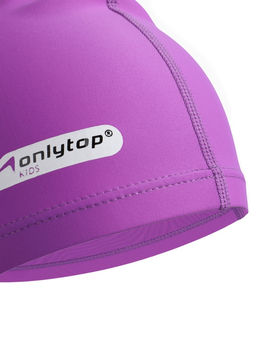 Шапочка для плавания детская ONLYTOP SWIM, тканевая, обхват 46-52 см, цвет фиолетовый