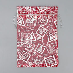 Цена за 20 шт. Мешочек подарочный органза Новогодняя почта, 16 х 24 см +/- 1.5 см - Дарите счастье фото 5