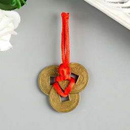 Цена за 20 шт. Подвеска 3 монеты бронза d=2 см