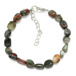 Браслет из конгломерата галтовка 7*10мм, 19см