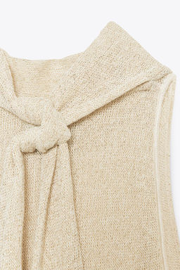 METALLIC THREAD HALTER TOP - Zara фото 7
