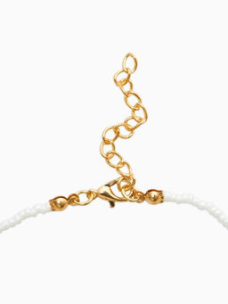 Чокер "Морской мир" русалочка с жемчугом, цвет бело-голубой в золоте