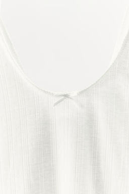 TOP POINTELLE LAZO / Blanco