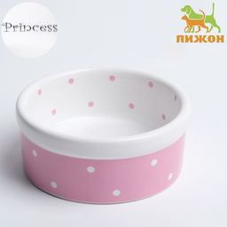 Миска керамическая Princess 100 мл малая 8,5 х 3,5 см, розовая
