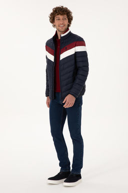 Erkek Lacivert Mont Sepette S_rpriz _ndirim