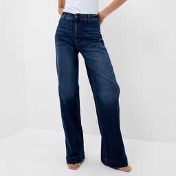 Джинсы женские палаццо MINAKU SLIM FIT, размер 48 (рост 168 см), синие