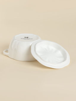 Горшочек для запекания SL Home «Осенний бриз», 425 мл, 16×10 см, керамика, белый