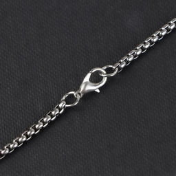 Кулон амулет на цепочке «Око в ладони», фиолетовый в чернёном серебре, 70 см