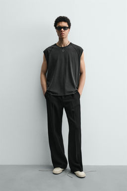 CAMISETA TANK LAVADA / Antracita oscuro