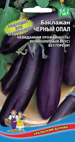 Баклажан ЧЁРНЫЙ ОПАЛ  Невиданная урожайность! Великолепный вкус! Без горечи! Подходит для заморозки!