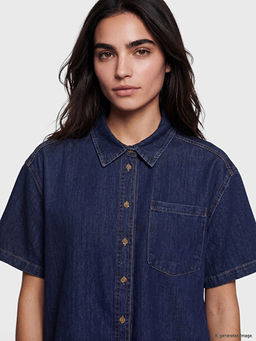 Oversize Kad?n Jean G?mlek