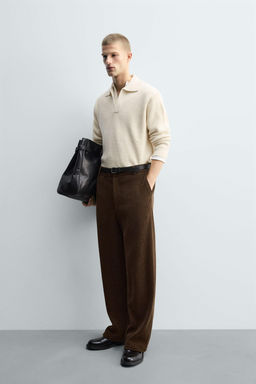 WIDE-LEG CORDUROY TROUSERS - Zara фото 4