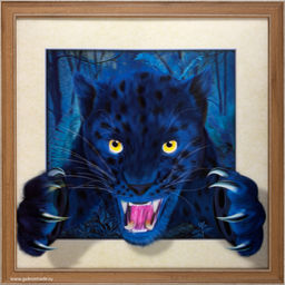 Картина 5D 40х40 026 Пантера / ZR8210H-222411 /